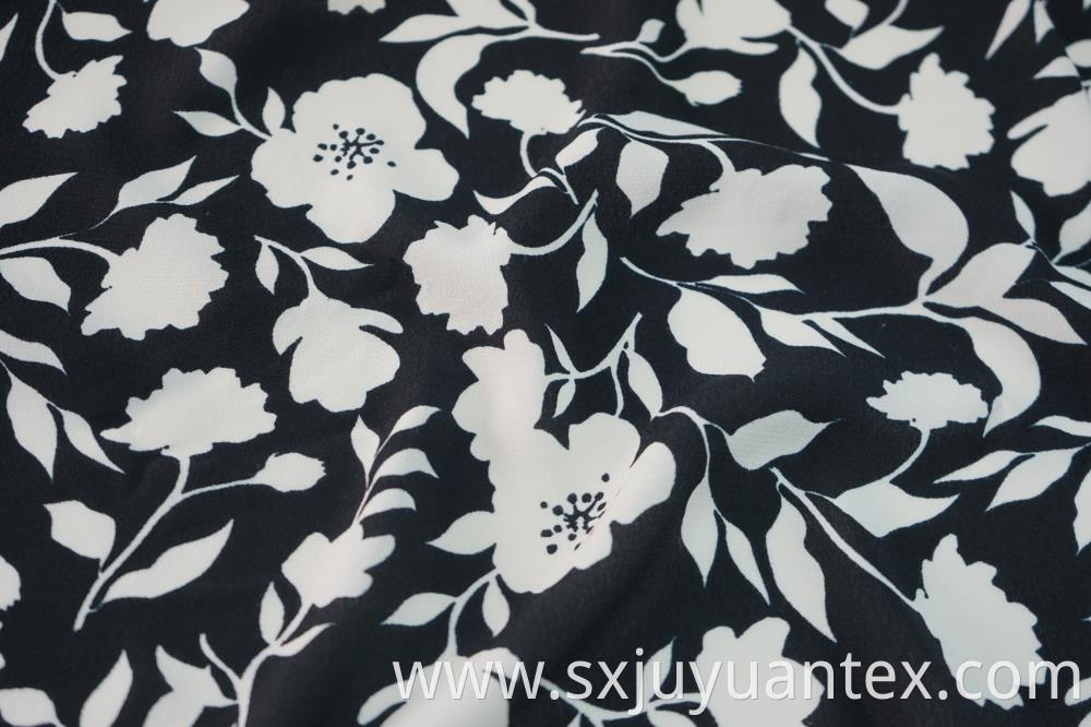 100% Printed Viscose Crepe Fabric